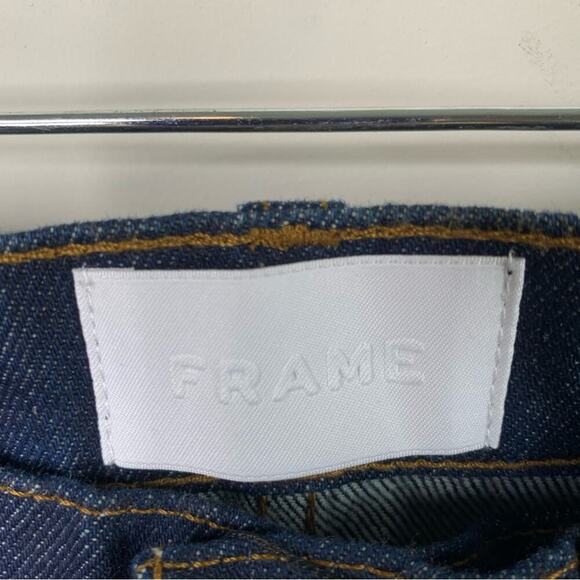 Frame La Italien true straight jeans high waisted size 30 dark wash - Picture 9 of 12